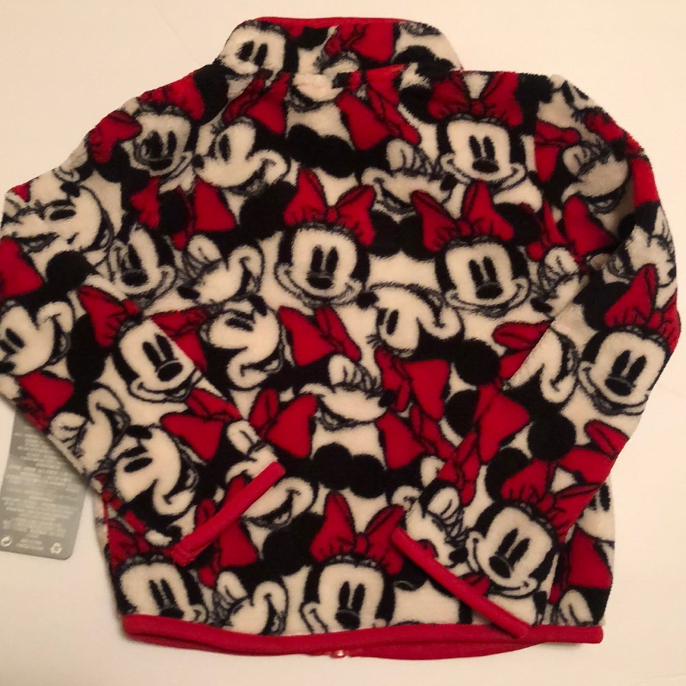 NWT Disney Minnie Mouse Fleece Full Zip Jacket - Picture 4 of 4